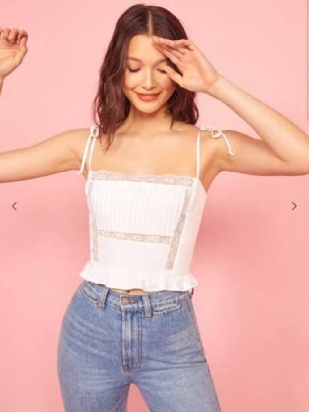 Mason Tie Strap Crop Tank Top